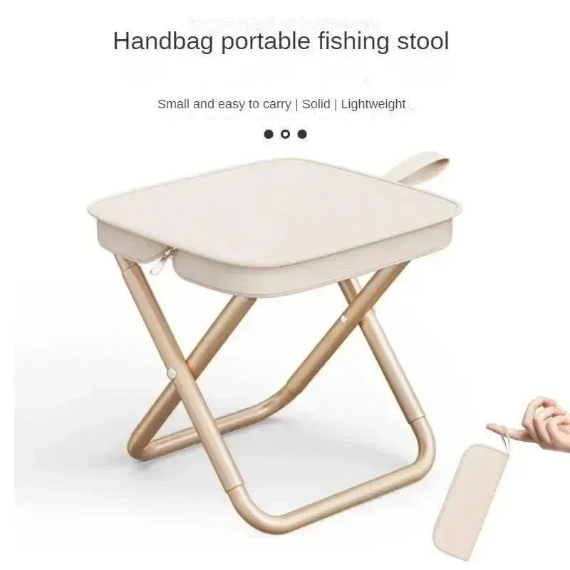 Portable handbag stool folding